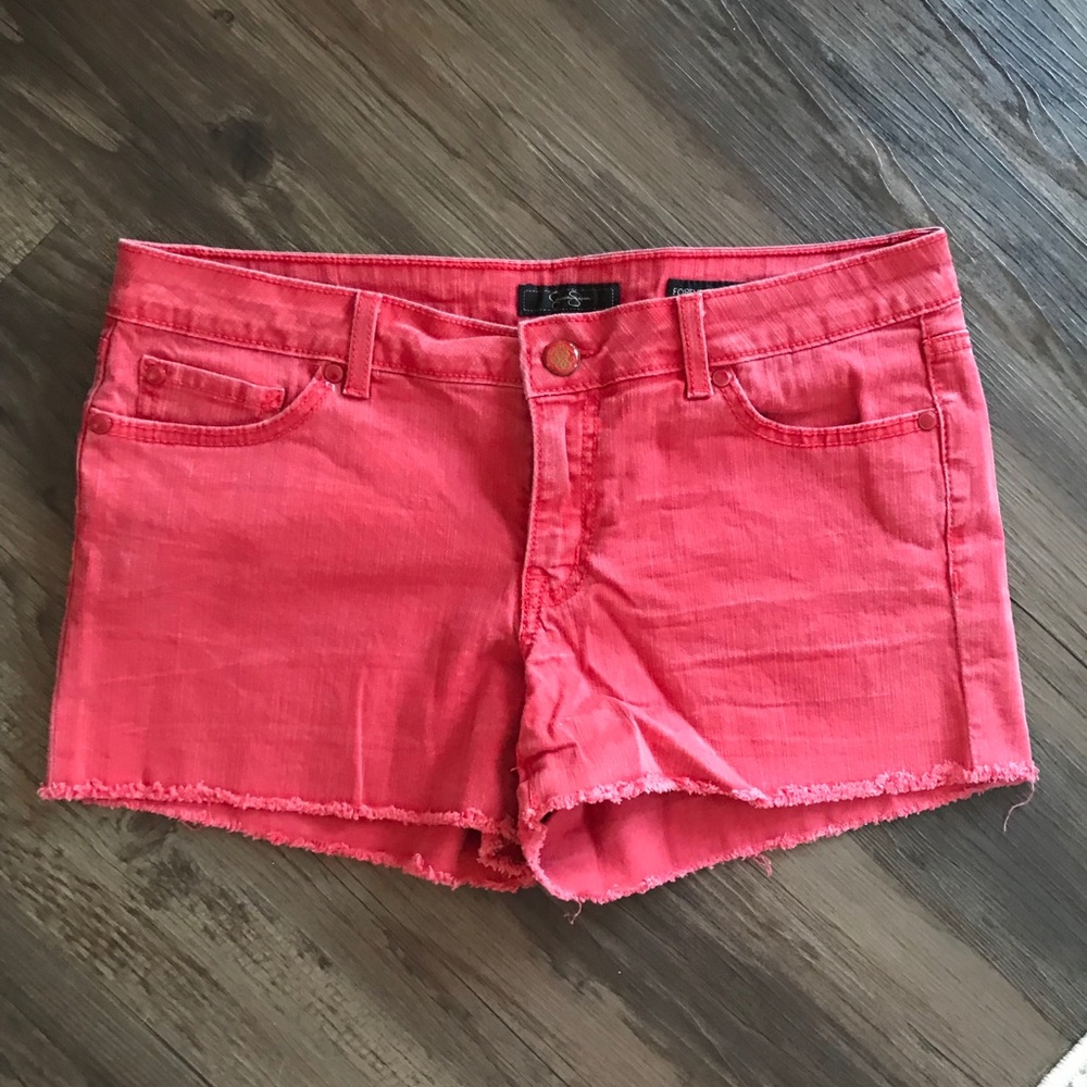 Jessica Simpson Red Denim Shorts